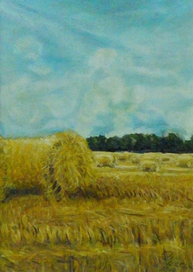 Field Of Wheat Painting by Zdenka Kezele - Fine Art America