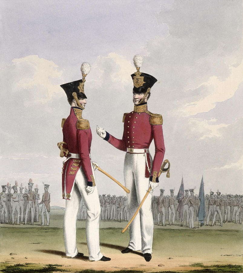 Soldiers Drawing - Field Officers Of The Royal Marines by L. and Eschauzier, St. Mansion