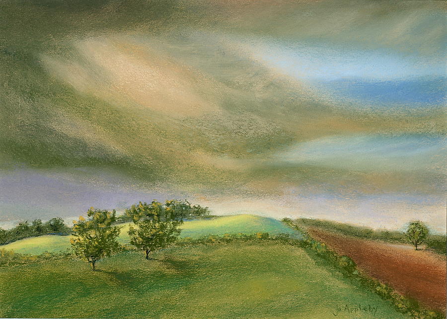 Fields in the sun Painting by Jo Appleby