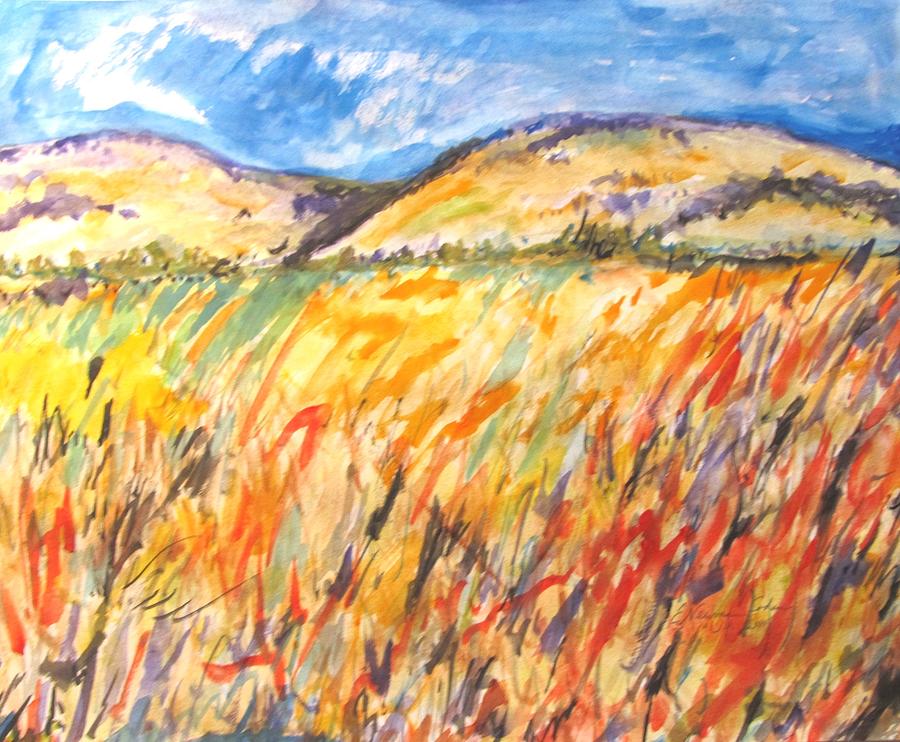 Fields of Grain Painting by Esther Newman-Cohen