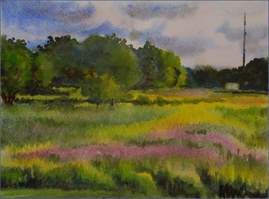 Fields of Wild Flowers Painting by Heidi E Nelson