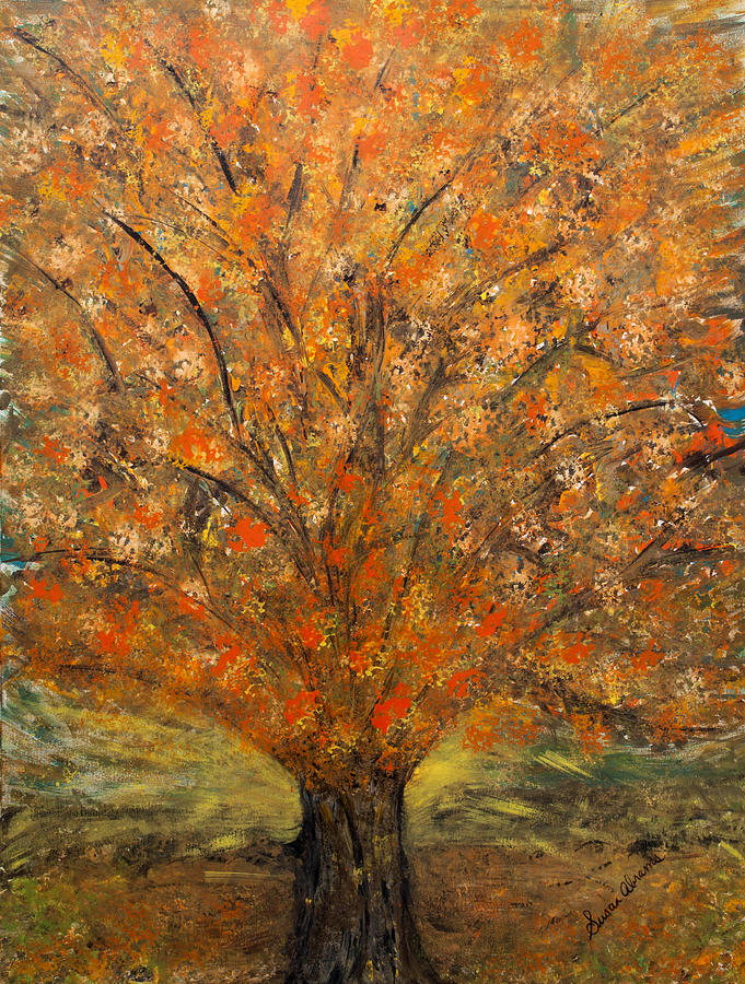 Fall Painting - Fiery Autumn by Susan Abrams
