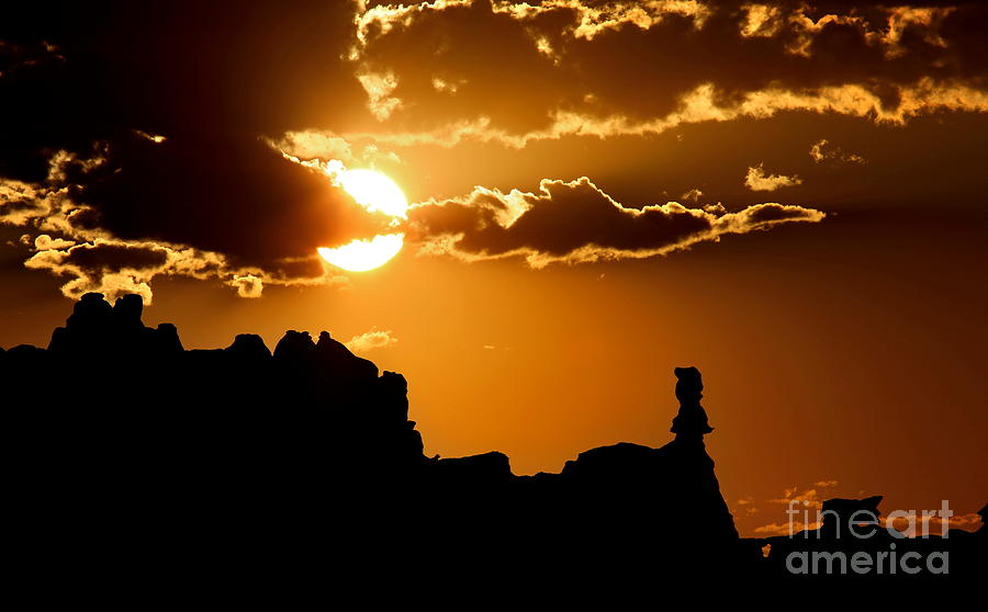 Fiery Desert Sky Photograph by Marty Fancy