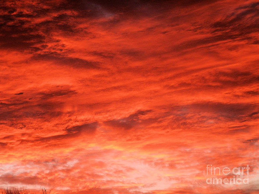 Sunset Photograph - Fiery Heavens by Julia  Walsh