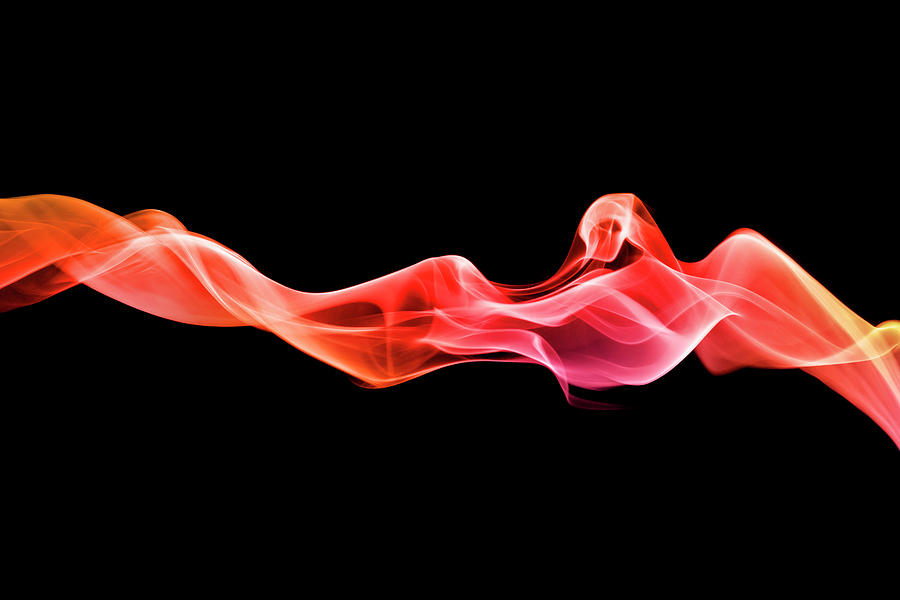 Fiery Jet Of Red Smoke Photograph by Anthony Bradshaw
