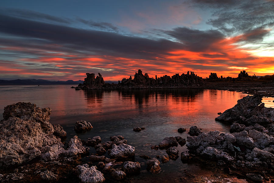 Fiery Mono Lake Photograph by Wes and Dotty Weber