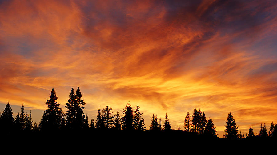 Fiery Sky at Sunset Photograph by Daniel Woodrum