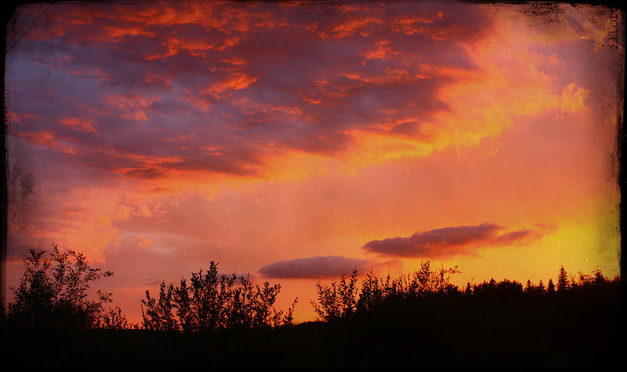 Sunset Photograph - Fiery Sky by Larysa  Luciw