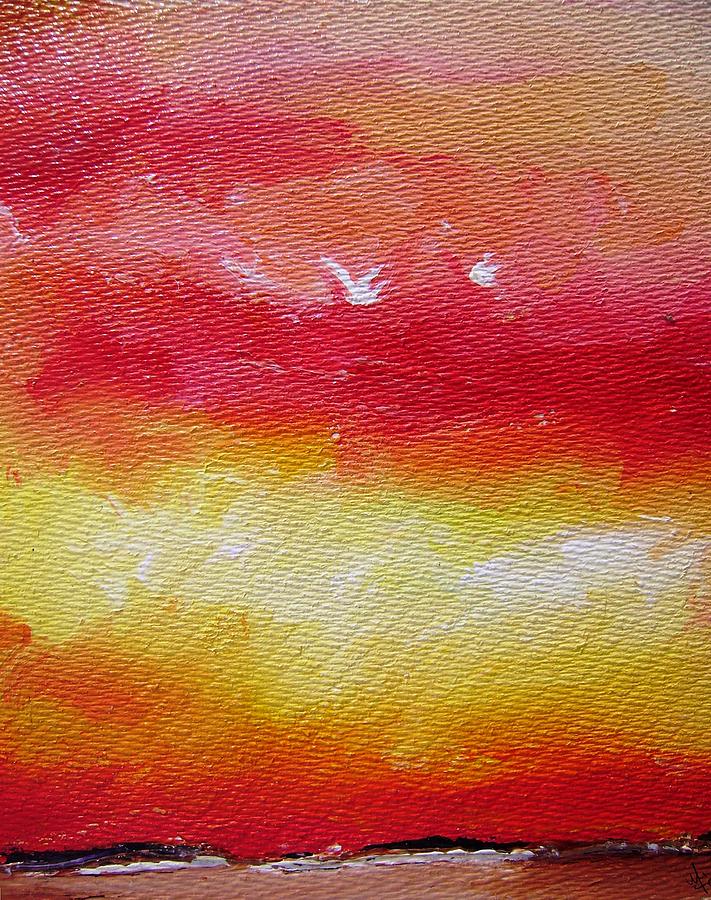 Fiery Sky  Painting by Mary Cahalan Lee - aka PIXI