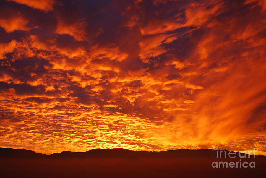 fiery sky background clipart