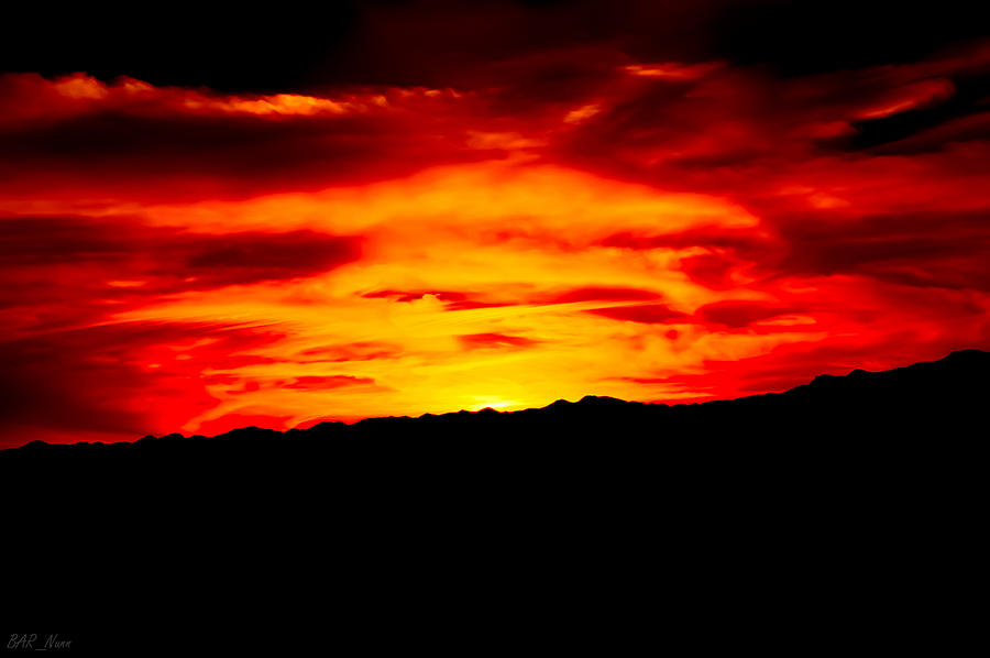 Sunset Photograph - Fiery Sunset by Brandon Radford