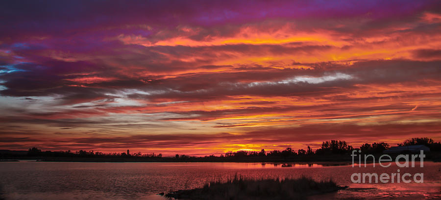 Fiery Sunset Photograph by Robert Bales