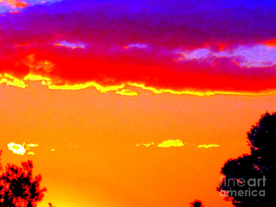 Fiery sunset Photograph by Roberto Gagliardi