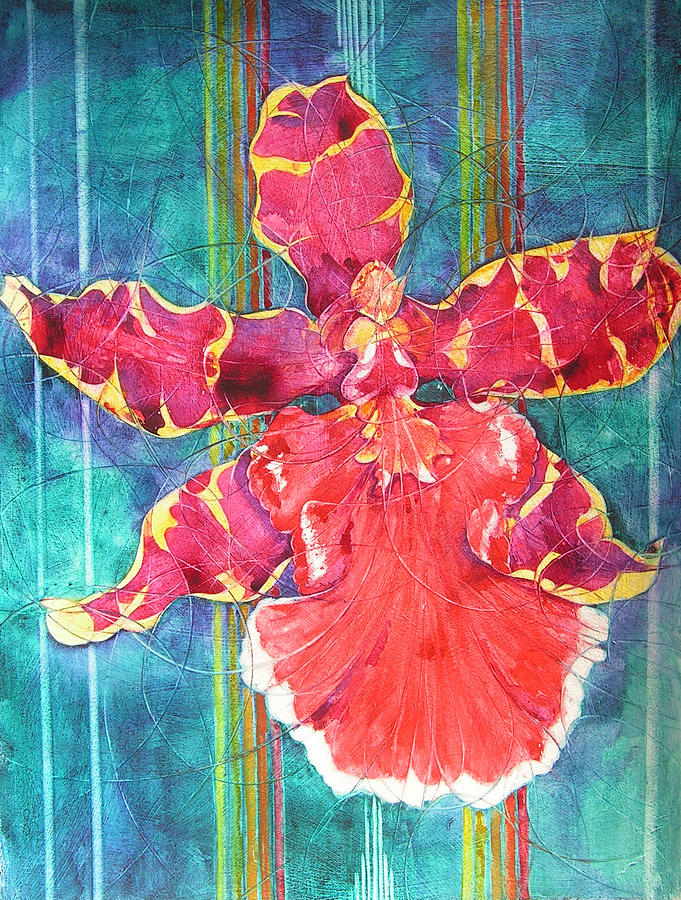 Fiesta Orchid Painting by Annika Farmer