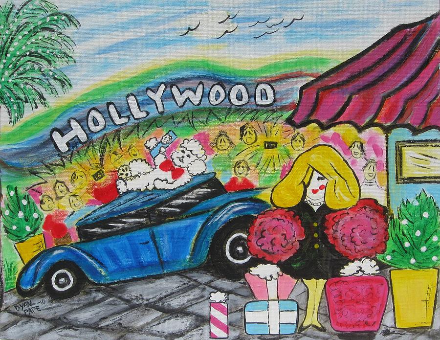Fifi Goes to Hollywood Painting by Diane Pape