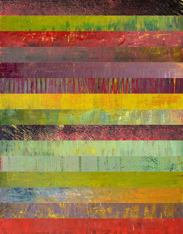 Abstract Painting - Fifteen Stripes No. 2 by Michelle Calkins