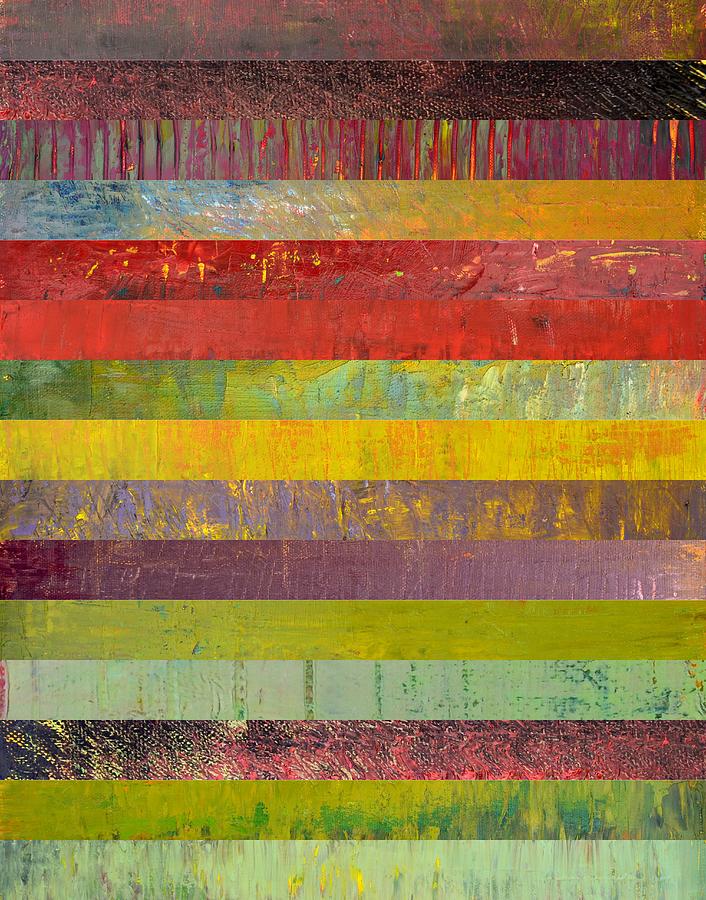 Abstract Painting - Fifteen Stripes No. 3 by Michelle Calkins