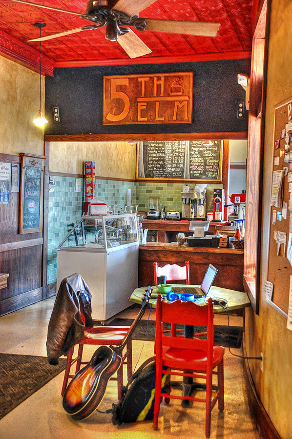 FIFTH and ELM COFFEE SHOP Photograph by Janice Adomeit