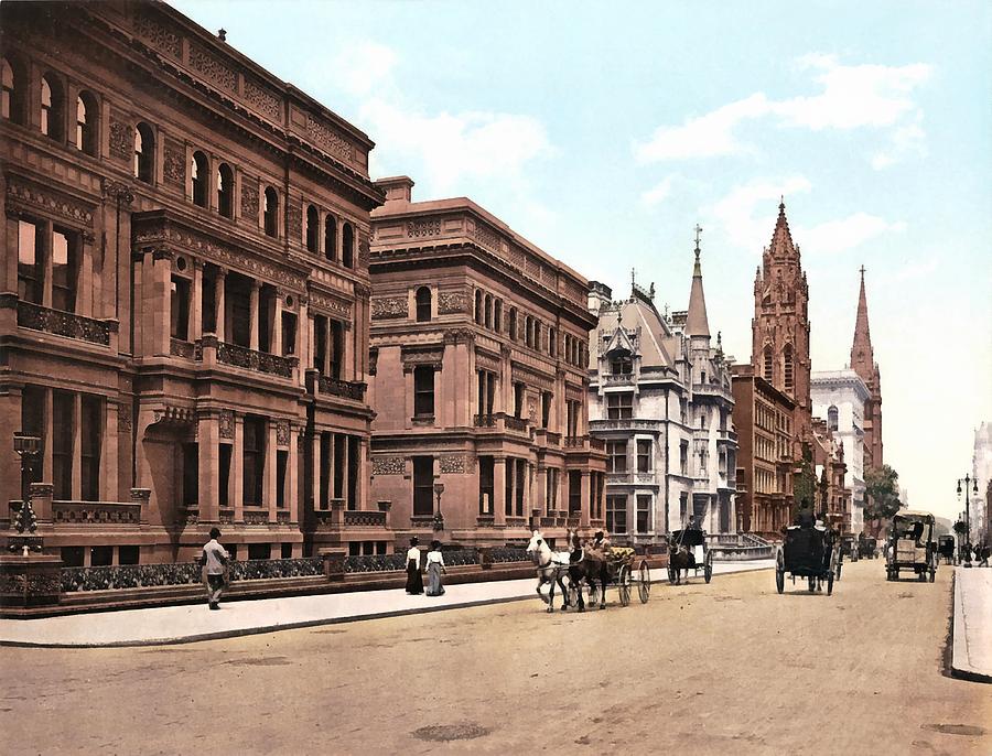Fifth Avenue At Fifty First Street New York 1900 Digital Art by Unknown