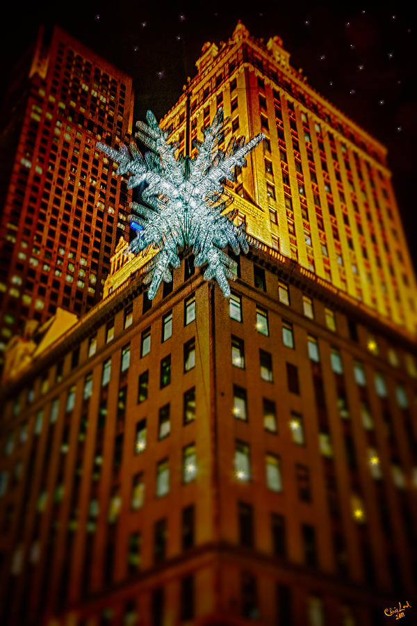 Fifth Avenue Holiday Star Photograph by Chris Lord