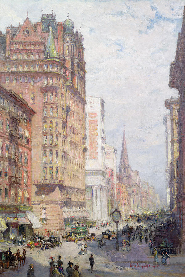 Fifth Avenue New York City 1906 Painting by Colin Campbell Cooper