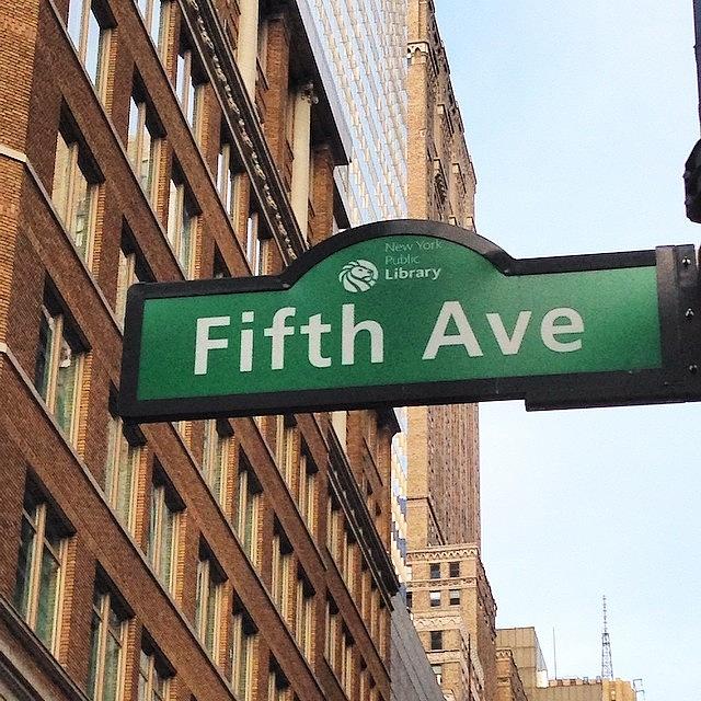 Sign Photograph - Fifth Avenue.

#newyorkcitymemories by Eve Tamminen