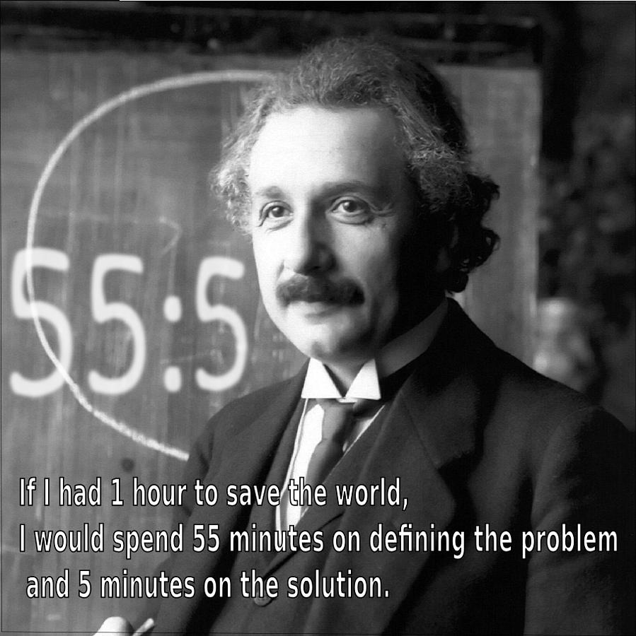 Albert Einstein Digital Art - Fifty-Five Minutes by Eric Zartan