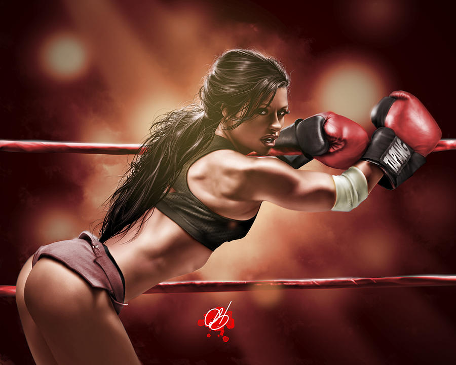 Fight Night Painting by Pete Tapang