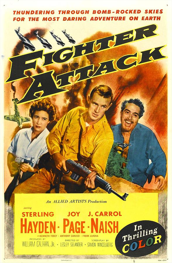 Fighter Attack, Us Poster, From Left Photograph by Everett