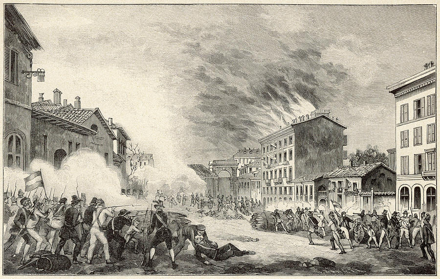 Fighting In Milan Drawing by Mary Evans Picture Library - Fine Art America