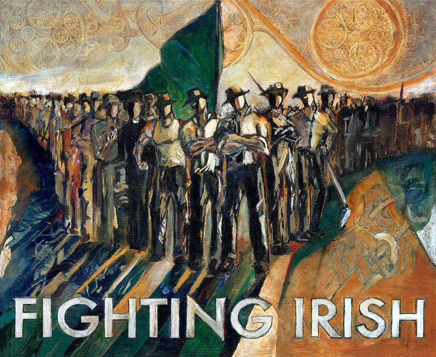 Notre Dame Painting - Fighting Irish Pride and Courage by Revere La Noue