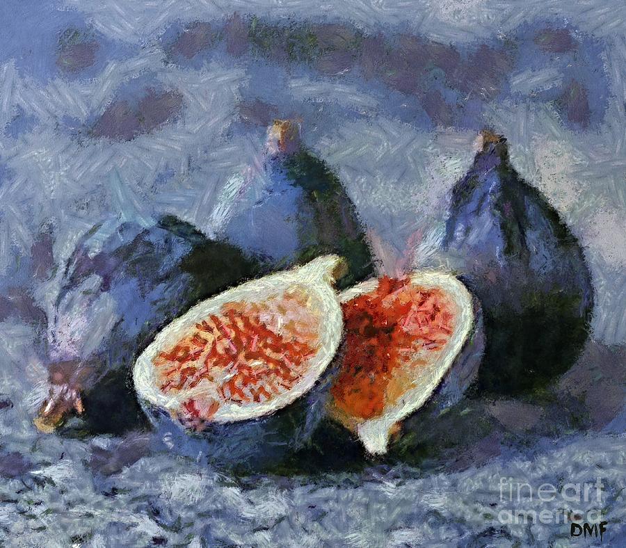 Fruit Painting - Figs by Dragica  Micki Fortuna