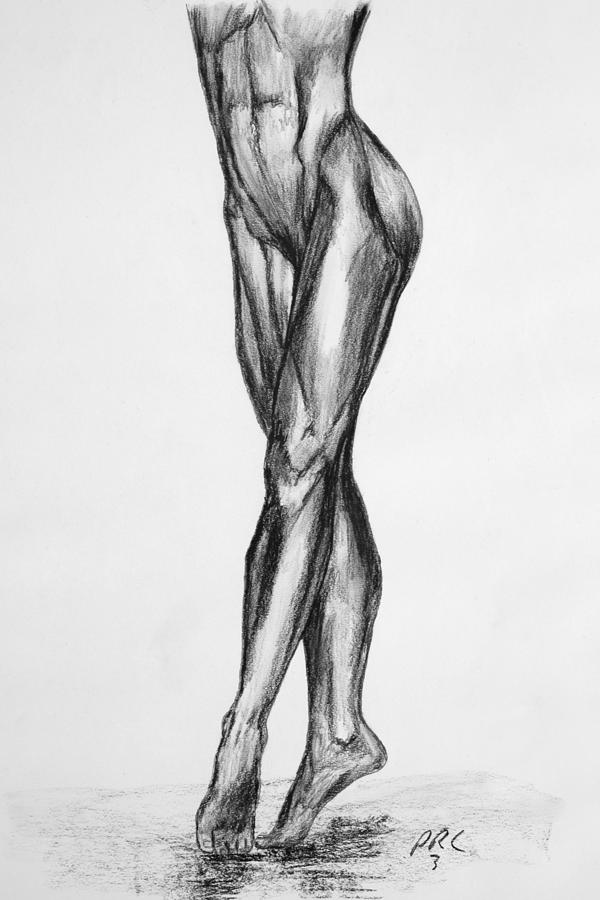 Athlete Drawing - Figure 30 by Perry Robert