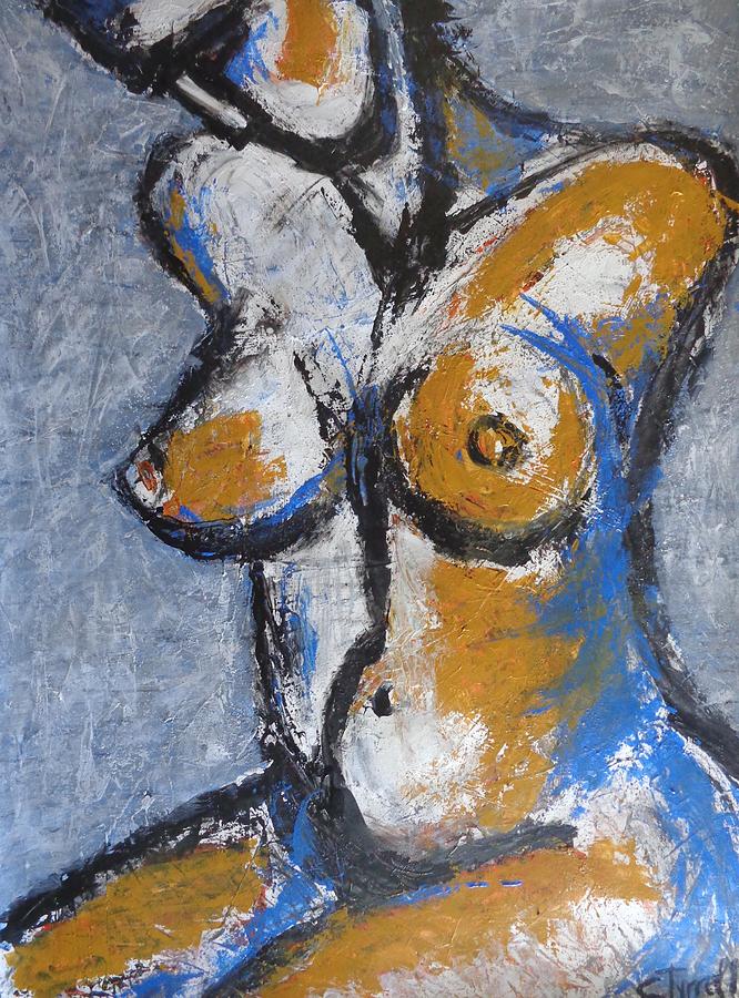 Abstract Painting - Figure 6 - Female Nude by Carmen Tyrrell