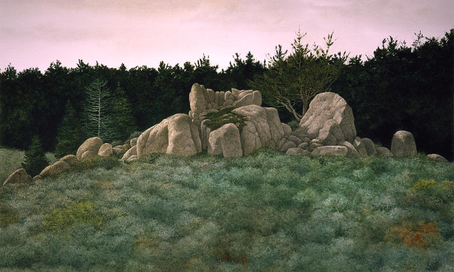 Figure at Lobos Painting by Tom Wooldridge