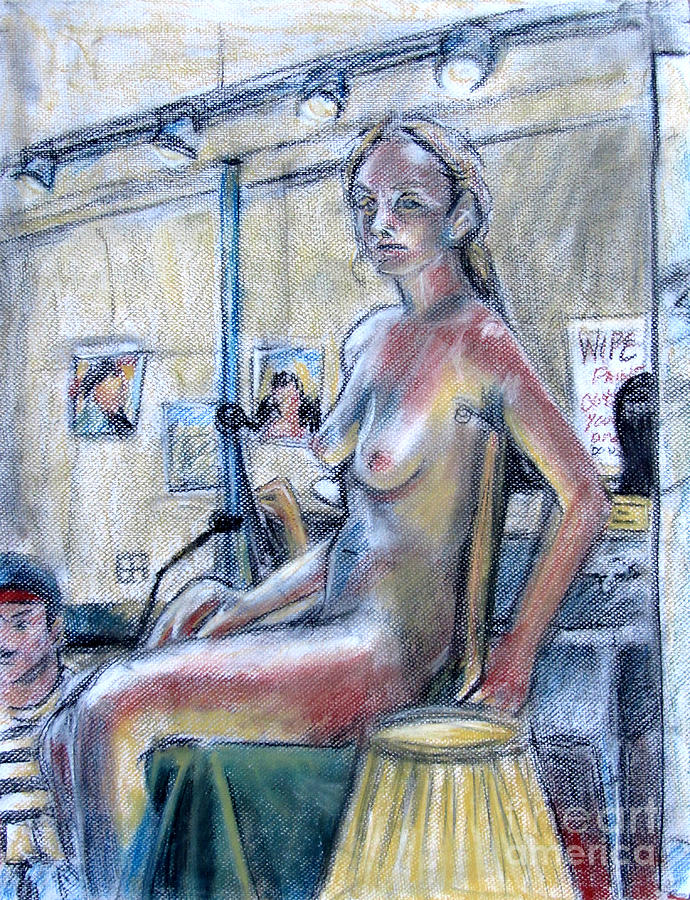 Figure Drawing- Primary Colors  Drawing by Samantha Geernaert