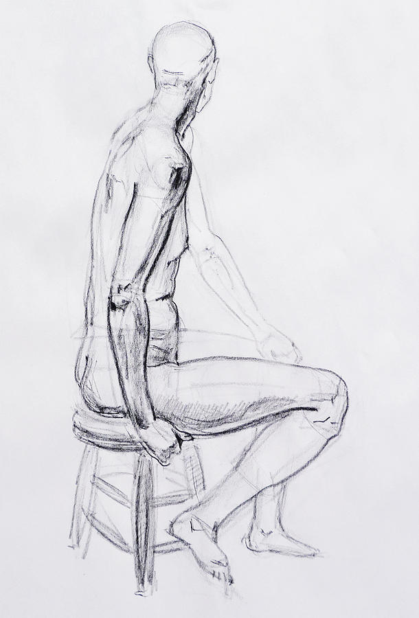 Nude Drawing - Figure Drawing Study V by Irina Sztukowski