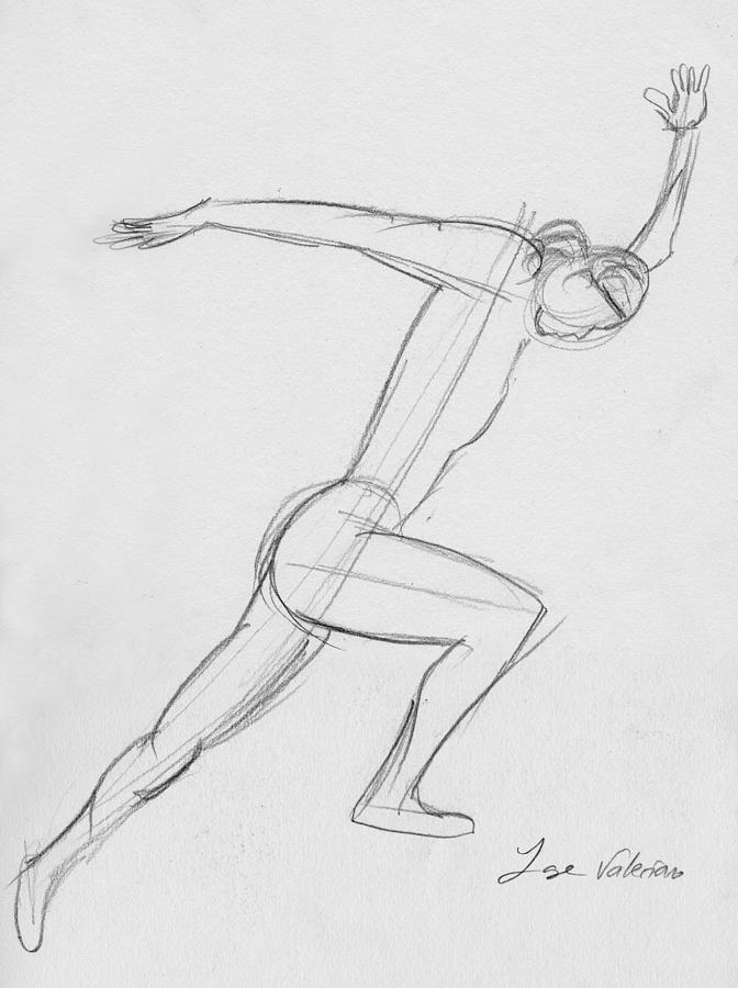 Figure sketch Drawing by Martin Valeriano