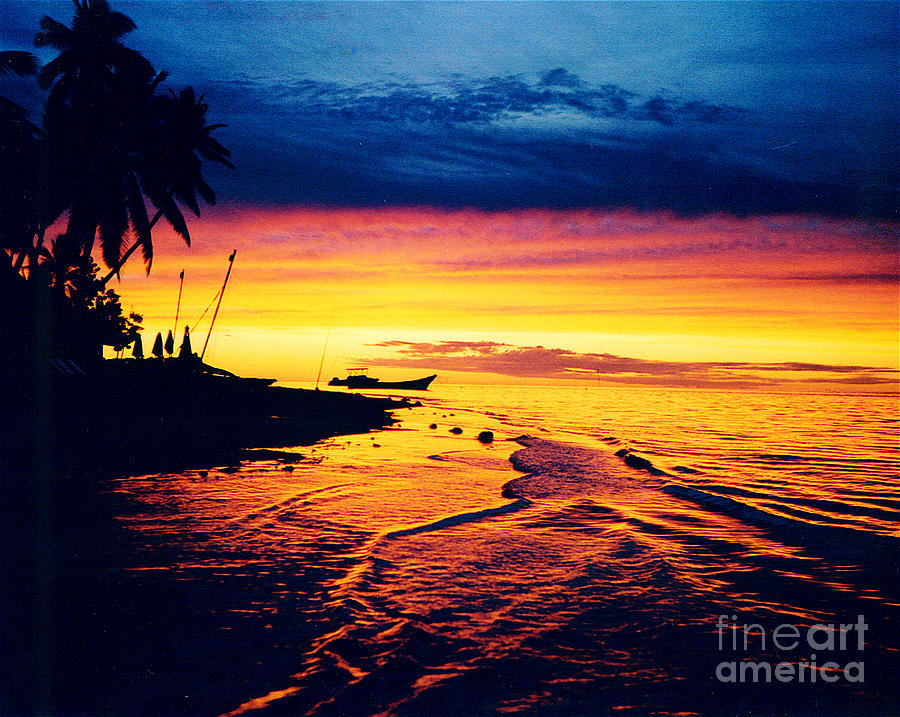 Fiji Paradise Sunset Photograph by Jerome Stumphauzer