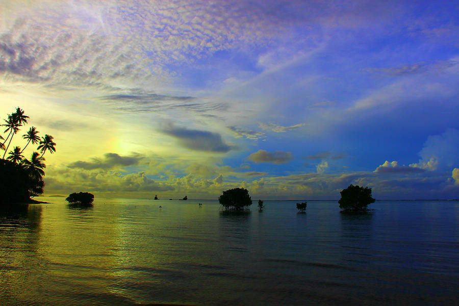 Fiji Photograph - Fijian sunrise by Clark Kopelman