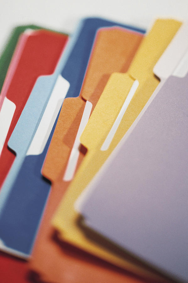 File folders Photograph by Comstock