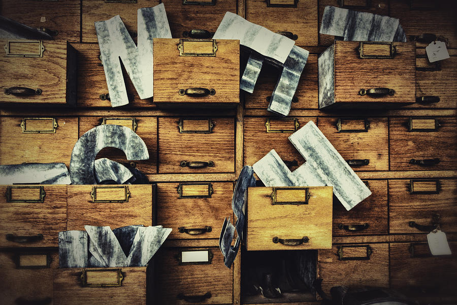 Vintage Photograph - Filing System by Caitlyn  Grasso