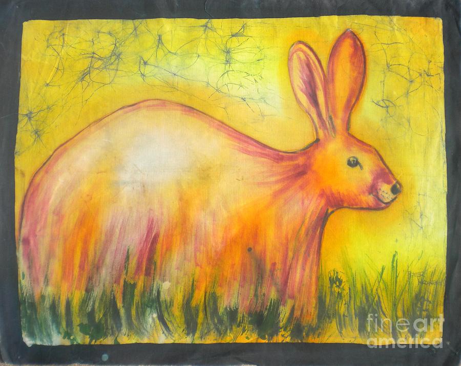 African Painting - Filled Rabbit by Peter Mkoweka African Painting - Filled Rabbit by Peter Mkoweka