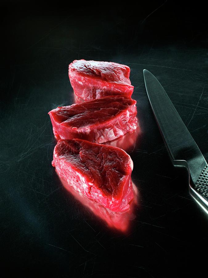 Fillet Steaks Photograph by Patrick Llewelyn-davies/science Photo Library