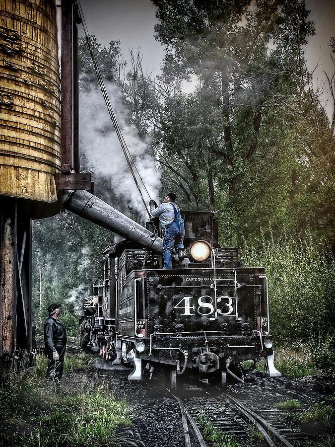 Cumbres & Toltec Photograph - Filling the Tender by Ken Smith
