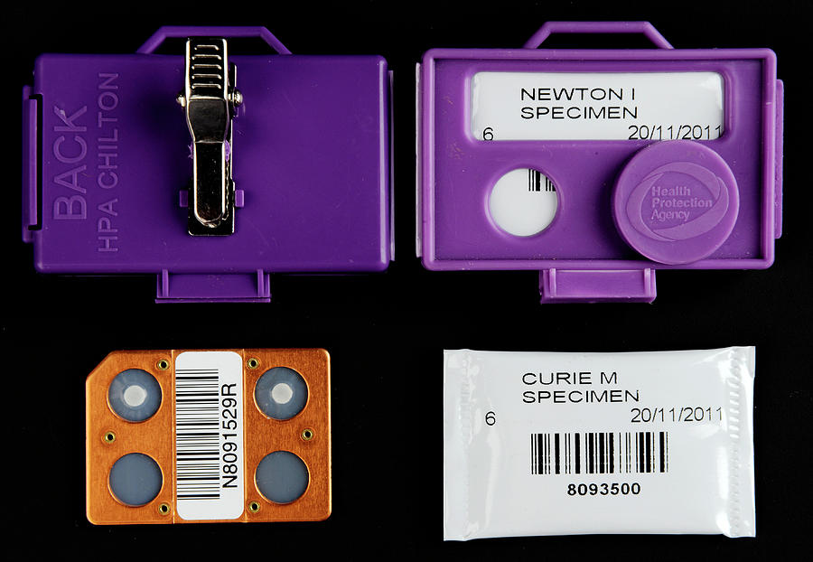 Film Badge Radiation Dosimeters Photograph by Public Health England