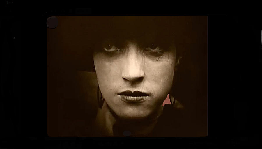 Film homage Billy Bitzer Miriam Cooper Intolerance 1916 screen capture color added 2012 Photograph by David Lee Guss