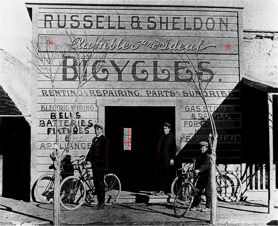 Film homage Butch Cassidy and the Sundance Kid 1969 Russell and Sheldon bicycle shop  Tucson AZ Photograph by David Lee Guss