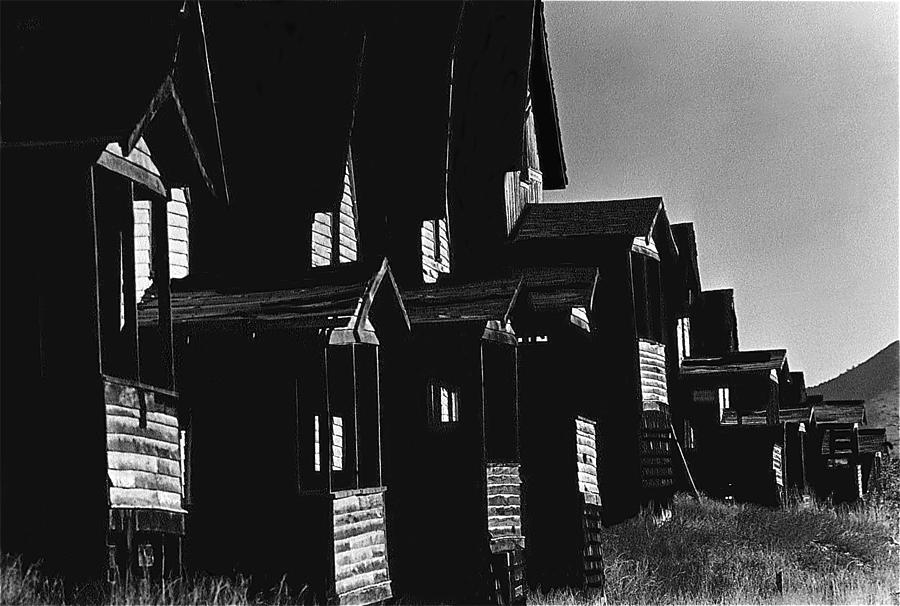 Film Homage Mae Marsh Miners Coal Company Homes Ghost Town Madrid New Mexico  Black And White 1968 Photograph