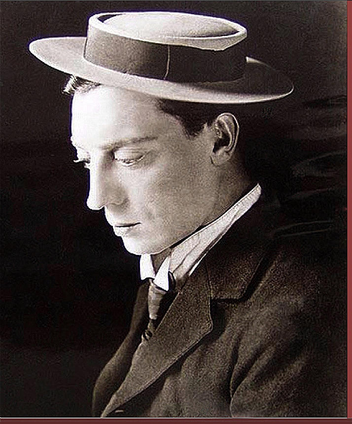Film homage Melbourne Spurr Buster Keaton c.1921 color added 2012 Photograph by David Lee Guss